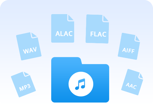 MP3、AAC、WAV、FLAC、AIFF、ALACなど多種出力形式を用意