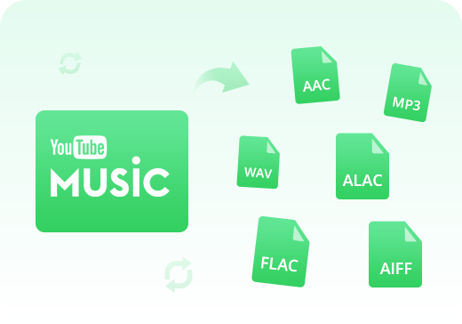YouTube Musicの音楽をMP3、AAC、WAV、FLAC、AIFF、ALACなどに変換