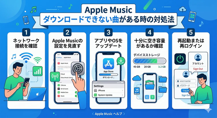 Apple Music ダウンロードできない曲がある時の対処法