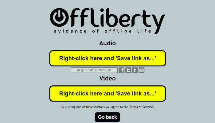 Offlibertyダウンロードボタンをクリック