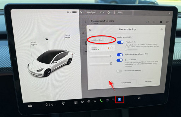 Bluetooth経由でTeslaでSpotifyを再生