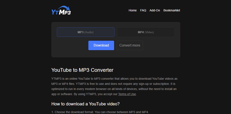 YTMP3の使い方Step 2